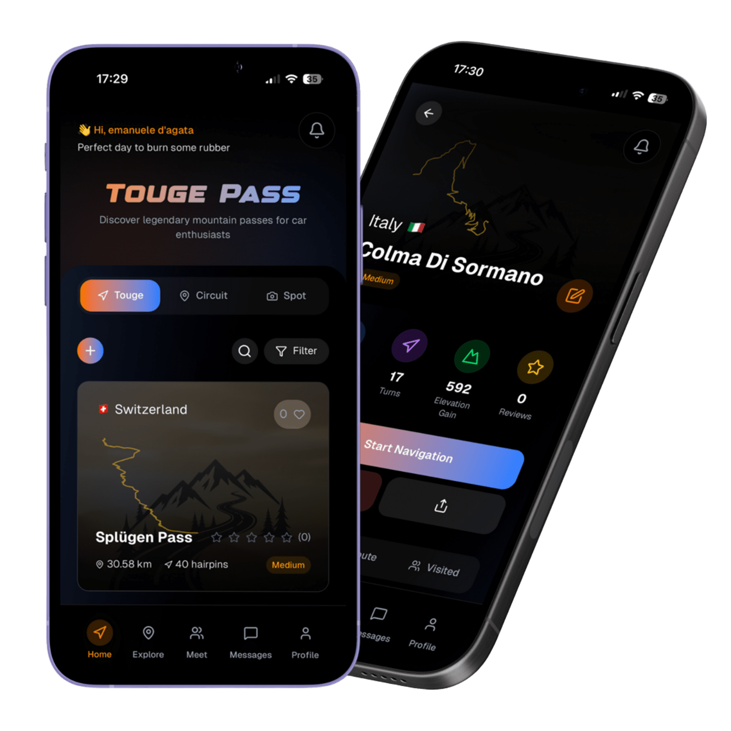 Touge Pass App - Discover Routes